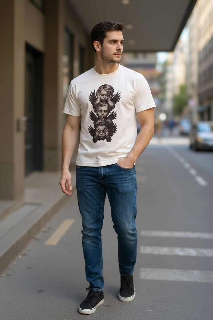 Hear No, Speak No, See No" Angelic Trio Graphic Tee