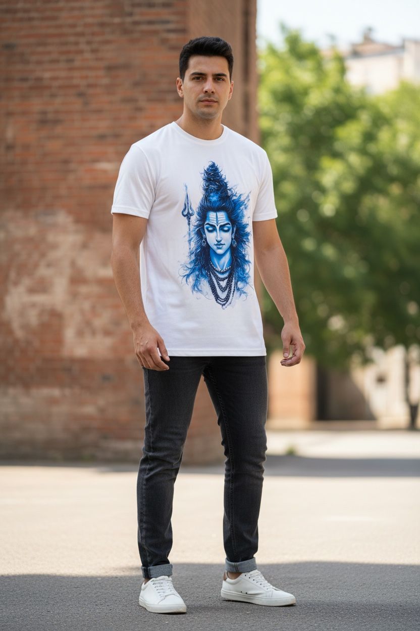The "Divine Blue" Shiva Tee