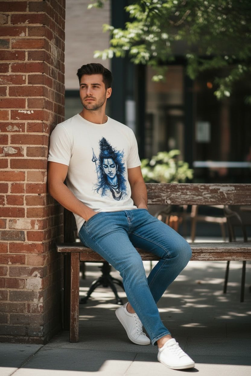 The "Divine Blue" Shiva Tee
