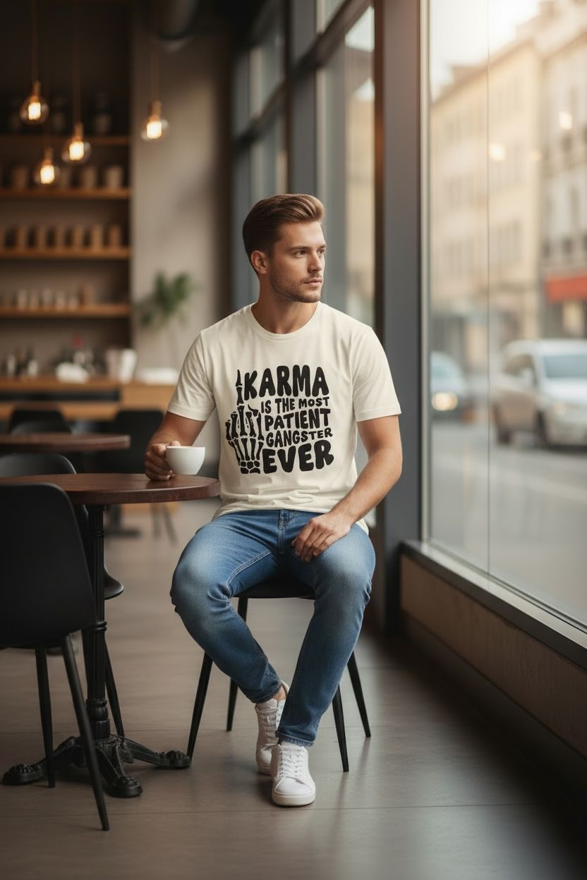 Karma Skeleton "Patient Gangster" Graphic Tee