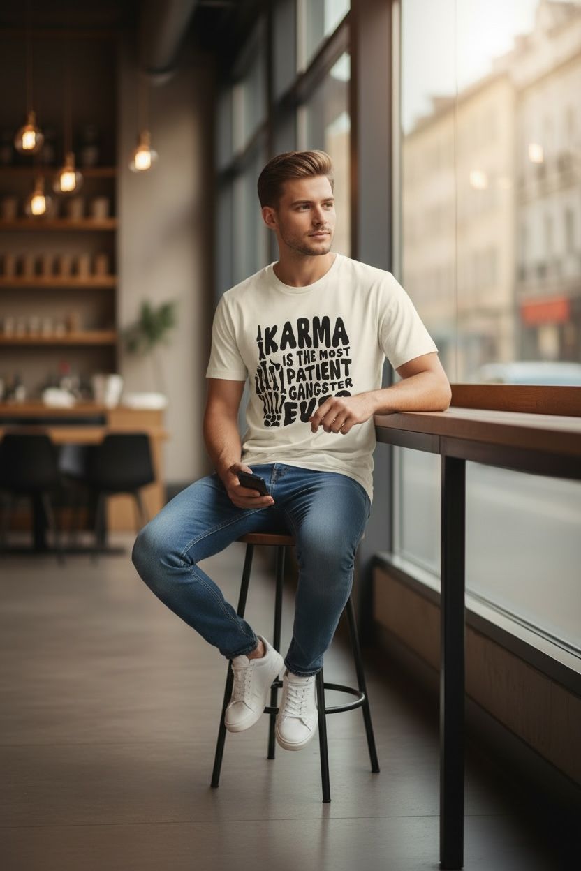 Karma Skeleton "Patient Gangster" Graphic Tee