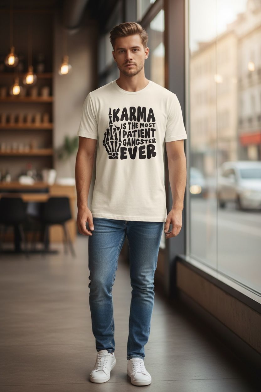 Karma Skeleton "Patient Gangster" Graphic Tee