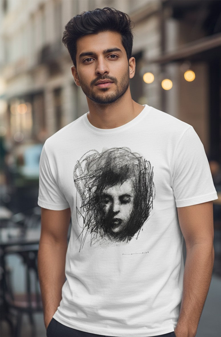 Charcoal Sketch Graphic Tee