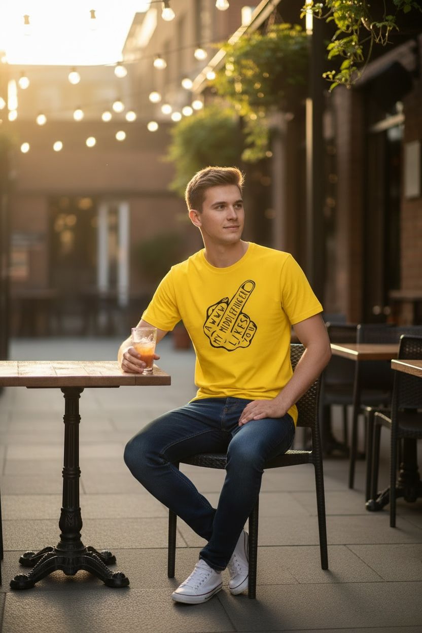 "Middle Finger" Sarcastic Graphic T-Shirt