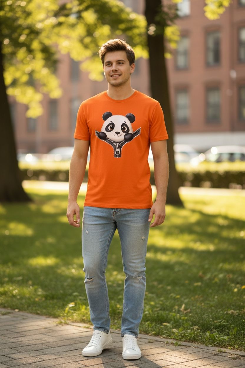 Peek-a-Boo Panda Graphic T-Shirt