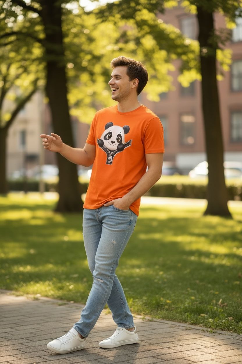 Peek-a-Boo Panda Graphic T-Shirt